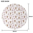 thumbnail image 6 of White Highland Cow Dress Shoe Pattern Round Tablecloth 60"x60",Wrinkle Wipeable Table Cloth for Kitchen Dining Room Picnic Patio Party, 6 of 6