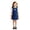 Blue, variant on WAYUTE Girls 3 Piece School Uniform Outfit Sleeveless Button Front Vest and Pleated Skirt with Bow Tie Kids Formal Clothing Set Casual Daily Wear,Grey,Size 9-10 Y