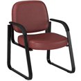 thumbnail image 4 of OFM Vinyl Curved Padded Back Guest Chair with Arms in Wine, 4 of 4