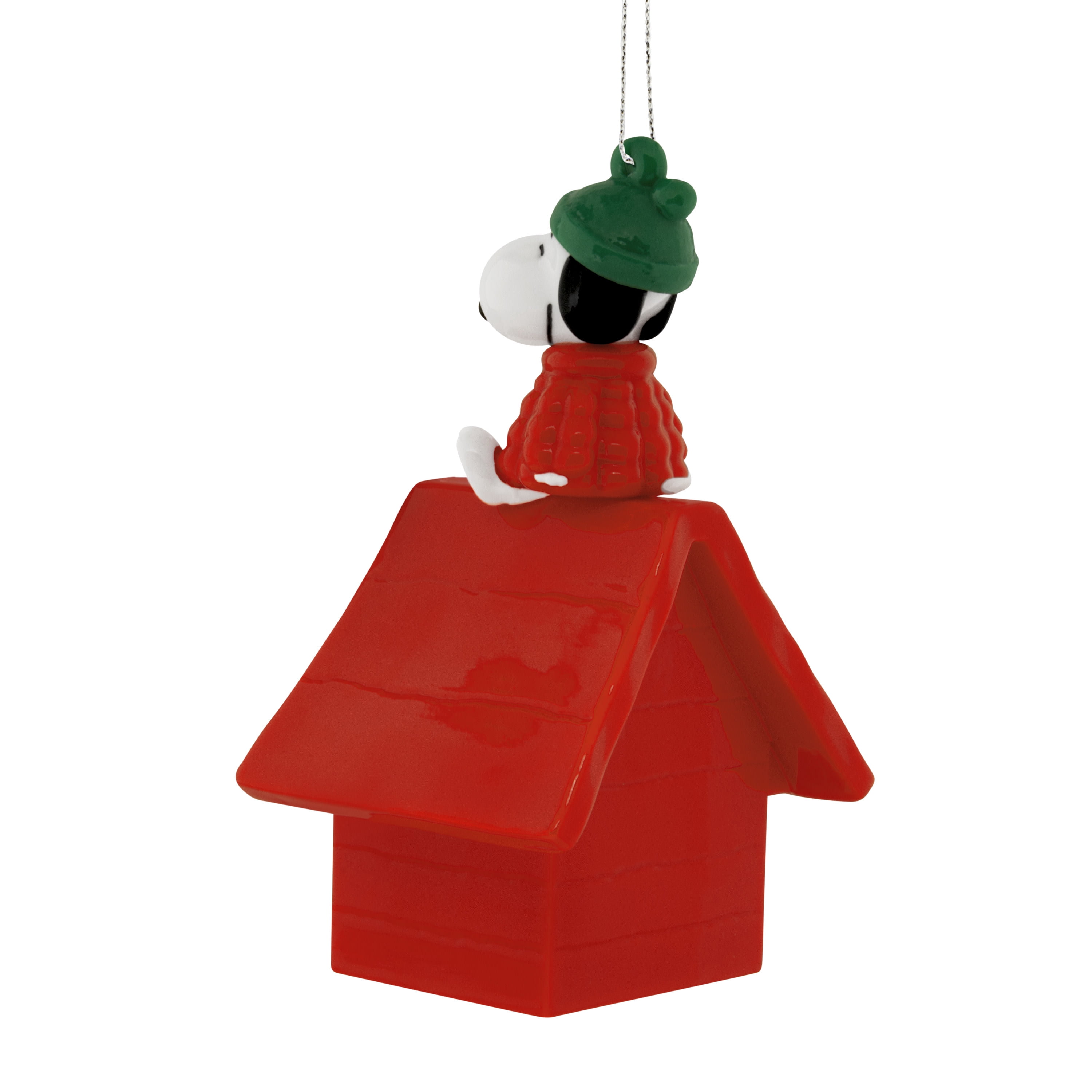 Hallmark Christmas Ornament (Peanuts Snoopy on Doghouse, Shttrprf), 1 Count