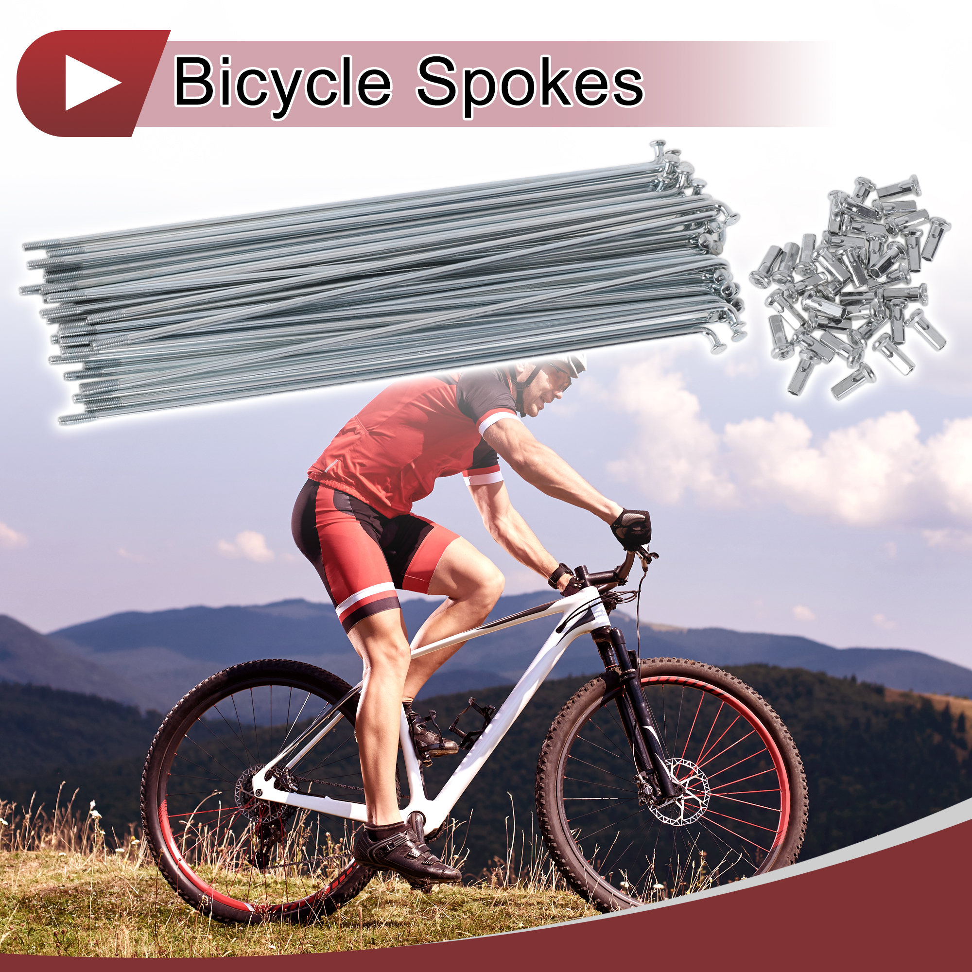 Unique Bargains 36Pcs 12G J Bend Bicycle Wheel Spokes 45 Steel Galvanized Silver 7.28"