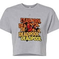thumbnail image 3 of Marvel Deadpool - Katana Pose - Juniors Cropped Graphic T-Shirt, 3 of 5