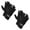 Black 2 Pairs, variant on Unisex Fleece Lined Adjustable Warm Winter Gloves (Black 2 Pairs)