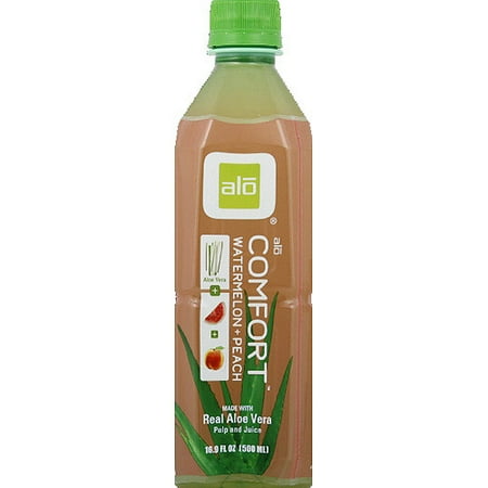 Alo Comfort Watermelon Peach Aloe Vera Drink 16 9 Fl Oz Pack