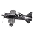 thumbnail image 3 of Vintage Airplane Model Wrought Iron Aircraft Biplane for Desktop Decor Photo Props (Black), 3 of 8