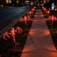 thumbnail image 4 of Voglyf Solar Garden Lights Outdoor for Halloween Decorations, 3D Scary Bat Skeleton Pathway Lights, Bat Decor for Lawn Porch Creepy Grave Yard Halloween Party Spooky Decoration,Orange, 4 of 6
