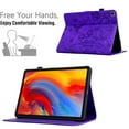 thumbnail image 3 of Case for Samsung Galaxy Tab S6 Lite 10.4" 2020 / 2022 / 2024, Classic PU Leather Folio Kickstand Magnetic Closure Slim Fit Cover with Auto Wake/Sleep Function Embossing - Purple, 3 of 6
