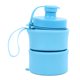 thumbnail image 1 of Botella de agua plegable 800 ml PP de grado alimenticio portátil al aire libre plegable deportes botella de agua para viajes gimnasio camping senderismo azul cielo, 1 of 10