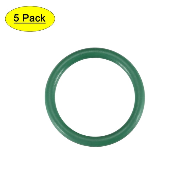 Fluorine Rubber O Rings 20mm OD, 16mm Inner Diameter, 2mm Width, Seal Gasket Green 5Pcs