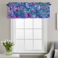 thumbnail image 2 of Purple Green Water Waves Window Valance for Kitchen, Pink Abstract Art Modern Rod Pocket Short Curtain for Small Windows, Light Filtering Decorative Valance, 60 x 14 Inch, 1 Panel, 2 of 9