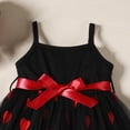 thumbnail image 6 of LYHaoo Toddler Girls Sleeveless Heart Embroider Suspenders Dress Clothes，Girls A-Line Dresses Sizes 18-24 Months Black, 6 of 7