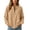 Khaki, variant on Kaemgyyd Womens Long Sleeve Shirts Quarter Zip Tops Round Neck Pullover Casual Fall Fashion Clothes Outfits