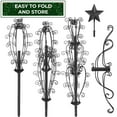 thumbnail image 6 of Ornament Display Christmas Tree with Stand - Wrought Iron Ornament Holder, 6' Black, 6 of 7