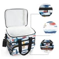 thumbnail image 6 of FORMRS Insulated Cooler Bag 24 Cans Capacity Soft Leakproof Lunch Box with Side Pockets, Dark Blue Hand Drawn Sailboats, 6 of 7