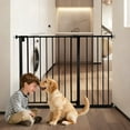 thumbnail image 2 of Baby Safety Gate, 29.5-46" Pet Gate for Stairs and Doorway,Pressure Mount Baby Gate for Ages 6 to 36 Months, Black, 2 of 10