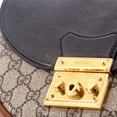 thumbnail image 6 of Pre-Owned Padlock Saddle Shoulder Bag GG Coated Canvas and Leather Small By Rebag, 6 of 7