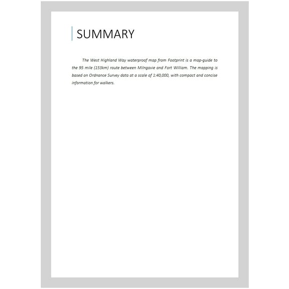 West Highland Way (Footprint Map)