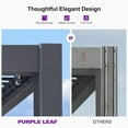 thumbnail image 5 of PURPLE LEAF 10'×12' Outdoor Louvered Pergola with Adjustable Hardtop Roof Patio Pergola Deck Garden Yard, Grey, 5 of 12