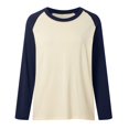 thumbnail image 5 of WEAIXIMIUNG Chemises de Maternité pour Femmes Manches Longues T-Shirt Décontracté Col Rond avec Épaule Assortie, 5 of 5