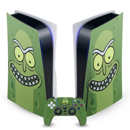 Head Case Designs Officially Licensed Rick And Morty Graphics Pickle Rick Vinyl Sticker Skin Decal Cover Compatible with Sony PS5 Disc Edition Bundle