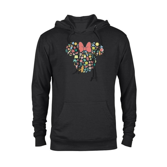 Disney Minnie Mouse Icon Summer Fun - Pullover Hoodie for Adults - Customized-Black
