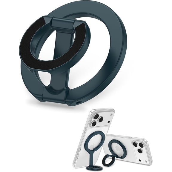 Mag Safe Phone Grip for iPhone 17 Pro Max Apple MagSafe Kickstand, Magnetic Finger Ring Holder, Foldable Magnetic Grip Metal Loop Stand MagSafe Car Mount,iPhone 17 Pro Max/17Pro/16e/16/15/14/13/12