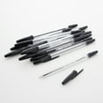 thumbnail image 6 of BAZIC Ballpoint Pen Pure Black Color Stick Pens, 1.0 mm, (12/Pack), 24-Pack, 6 of 7