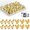 Gold, variant on 24Pcs Cute Push Pins,Reusable Plastic Push Pins for Cork Board,QZS Portable Wall Hangings Photo Tool for Indoor and Outdoor Use(Gold+Silver)