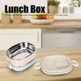 thumbnail image 2 of shiyou-Portable Bento Lunch Box, Stainless Steel Insulated Bento Box Thermos Food Container for Student Children Work (Double Layer), 2 of 4