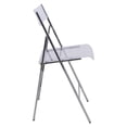 thumbnail image 4 of LeisureMod  Menno Modern Folding Chair With Chrome Frame Set of 4 Clear Chrome Finish, 4 of 5