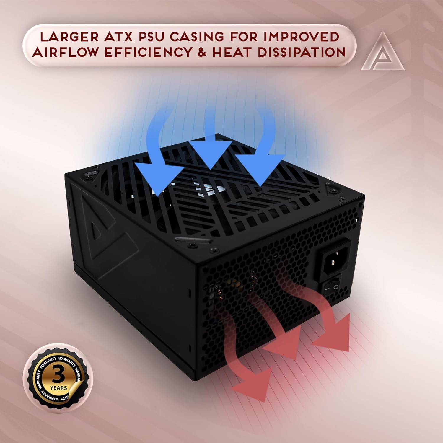 Apevia ATX-SL750W Soul 750W Fully Modular, ATX Active PFC, DC to DC Converter Design 140mm Silent Fan, RoHS Compliance, Gaming Power Supply