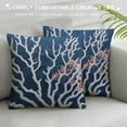thumbnail image 4 of 22x22in Nautical Ocean Blue Coral Throw Pillowcase,  Suitable for Family Holiday Home Bedroom Living Room, 4 of 6