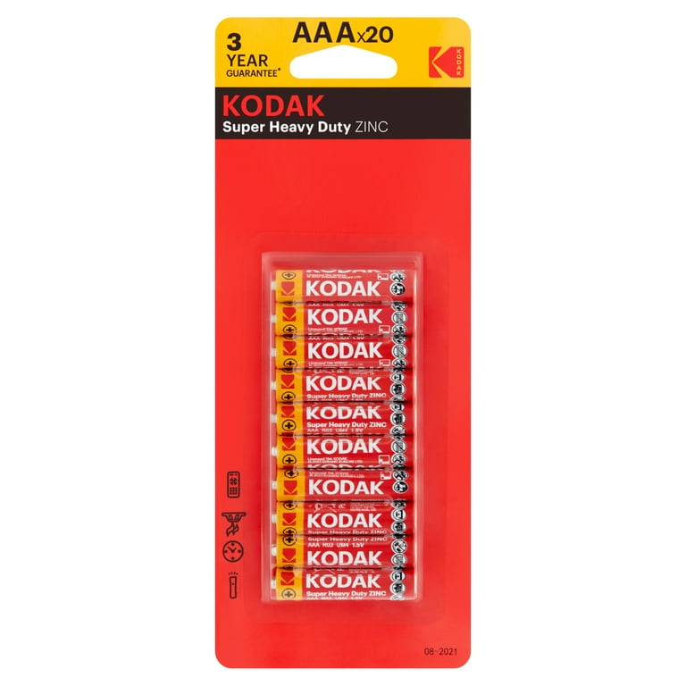 Kodak Super Heavy Duty Zinc AAA Batteries, 20 count - Walmart.com