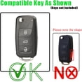 thumbnail image 2 of Key Fob Cover Compatible with Fit for Volkswagen Flip Key Keychain Case Holder Protector,Grey, 2 of 6