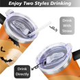 thumbnail image 5 of 40 OZ Happy Halloween Tumbler with Handle Vacuum Insulated Travel Mug Gift for Travel Commuting, 5 of 7