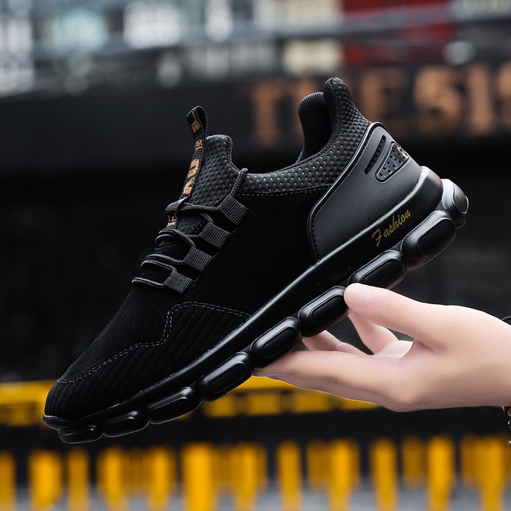 Anti Slip Men Running Shoes Wear Resistant Leather Sole Sports Sneaker Comfortable Adult Gym Shoes For Jogging Walmart