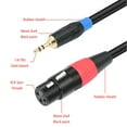 thumbnail image 4 of Dual Female XLR to 3.5mm Y Splitter Cable, XLR to 1/8 Inch Stereo Aux Interconnect Microphone Connector Adapter Cable, Noise Reduction, for Mixer CD Player, 4 of 7