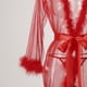 thumbnail image 5 of Gibobby Ropa interior mujer Conjunto de lencería sexy para mujer con encaje a juego(Rojo, G), 5 of 5