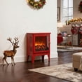 thumbnail image 5 of Kadyn 17 inch Portable Electric Fireplace Heater with Overheat Protection, Red, 5 of 8
