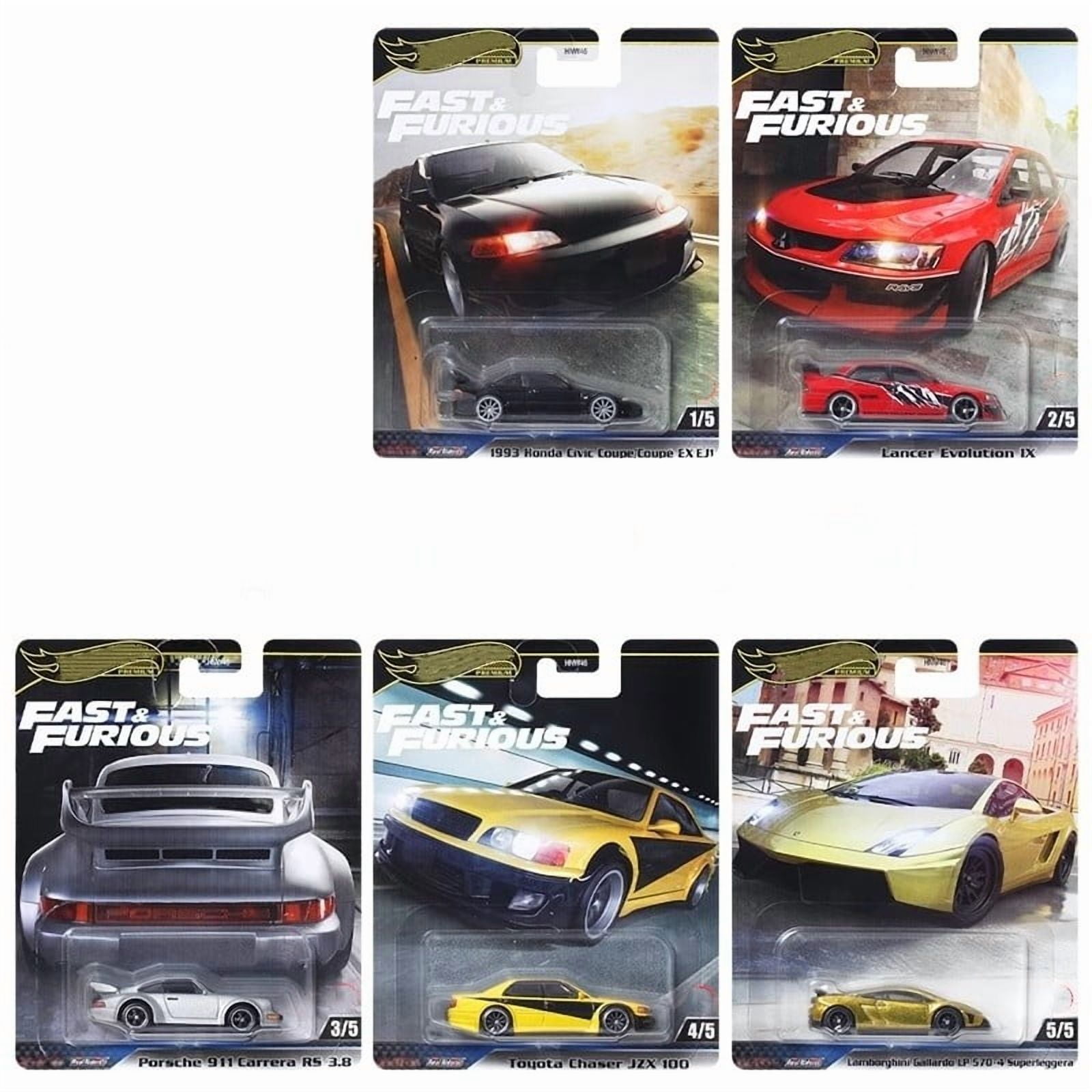 HW Premium Fast & Furious #1-5 Set of 5 Cars HNW46 - Walmart.ca