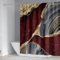 thumbnail image 2 of 4Pcs Marble Shower Curtain Sets, Bathroom Decor Sets, Luxury with 12 Hooks, Bath Mat, Toilet Lid Rug and Non-Slip U Shape Mat Accessories, 2 of 7
