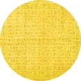 thumbnail image 1 of Ahgly Company Machine Washable Indoor Round Persian Yellow Traditional Area Rugs, 6' Round, 1 of 4