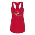 thumbnail image 2 of Wild Bobby, Be Fearless Buzzing Bee Pop Culture Ladies Racerback Tank Top, Red, Medium, 2 of 3