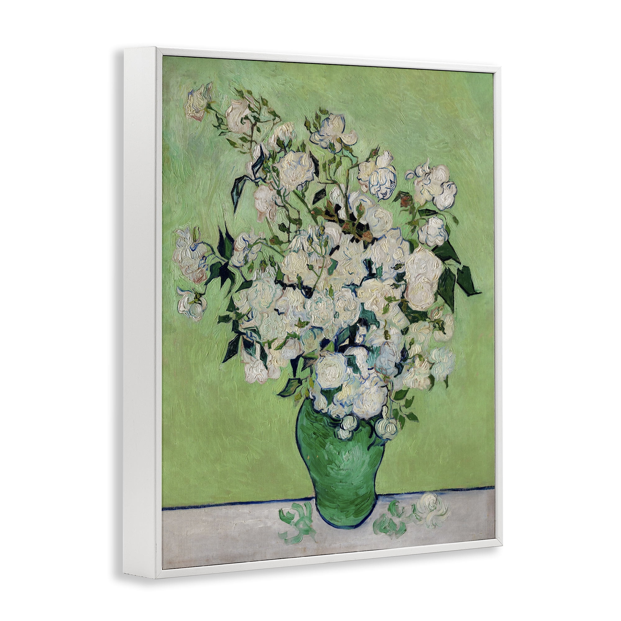 Stupell Industries Van Gogh Roses Botanical & Floral Painting White Framed Art Print Wall Art, 11 x 14