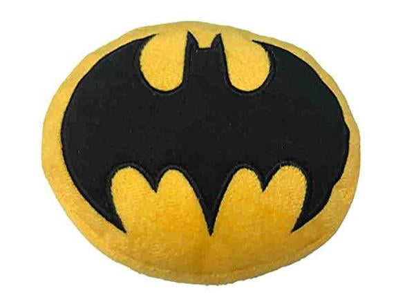 Buckle Down Squeaky Plush Dog Toy Batman Bat ICON YELLOW/BLACK