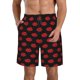 thumbnail image 1 of Balery Red Beautiful Lips Traje de Baño Estilo Hawaiano para Hombre, Shorts de Secado Rápido con Bolsillos-3X-Large, 1 of 6
