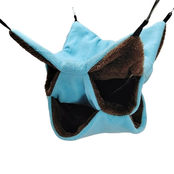 Billuyoard Cama jaula para hámster, hamaca cómoda e inodora no tóxica hecha de felpa para hámster, hamaca colgante para jaula para mascotas Hábitats y jaulas para animales pequeños azul