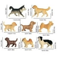 thumbnail image 1 of Juego de 8 figuras de perro, minifiguras realistas de plástico detalladas para cachorros, adornos para tartas, regalo de cumpleaños para niños, 1 of 6
