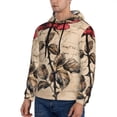 thumbnail image 3 of Sikiie Vintage Rose Botanical Art Men's Hoodie, Essentials Hoodie, Sweatshirt, Pullover Hooded Sweatshirt for Men-4X-Large, 3 of 7