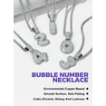 thumbnail image 4 of [Clearance] Bubble Number Necklace for Men Bling Cubic Zirconia 0-9 Lucky Jersey Number Pendant Necklace Personalized Jewelry Gift, 4 of 7